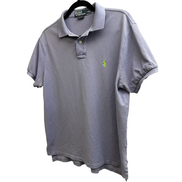 Polo by Ralph Lauren Lavender Purple Men's Short Sleeve Polo Shirt LOGO Sz Large - Picture 2 of 5